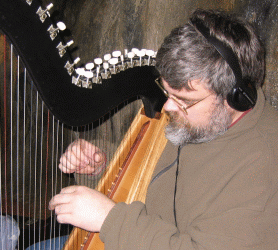 Rob Yoder on the harp
