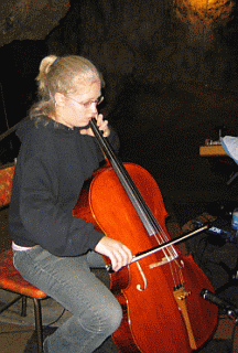 Trudy Yoder on the cello